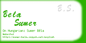 bela sumer business card